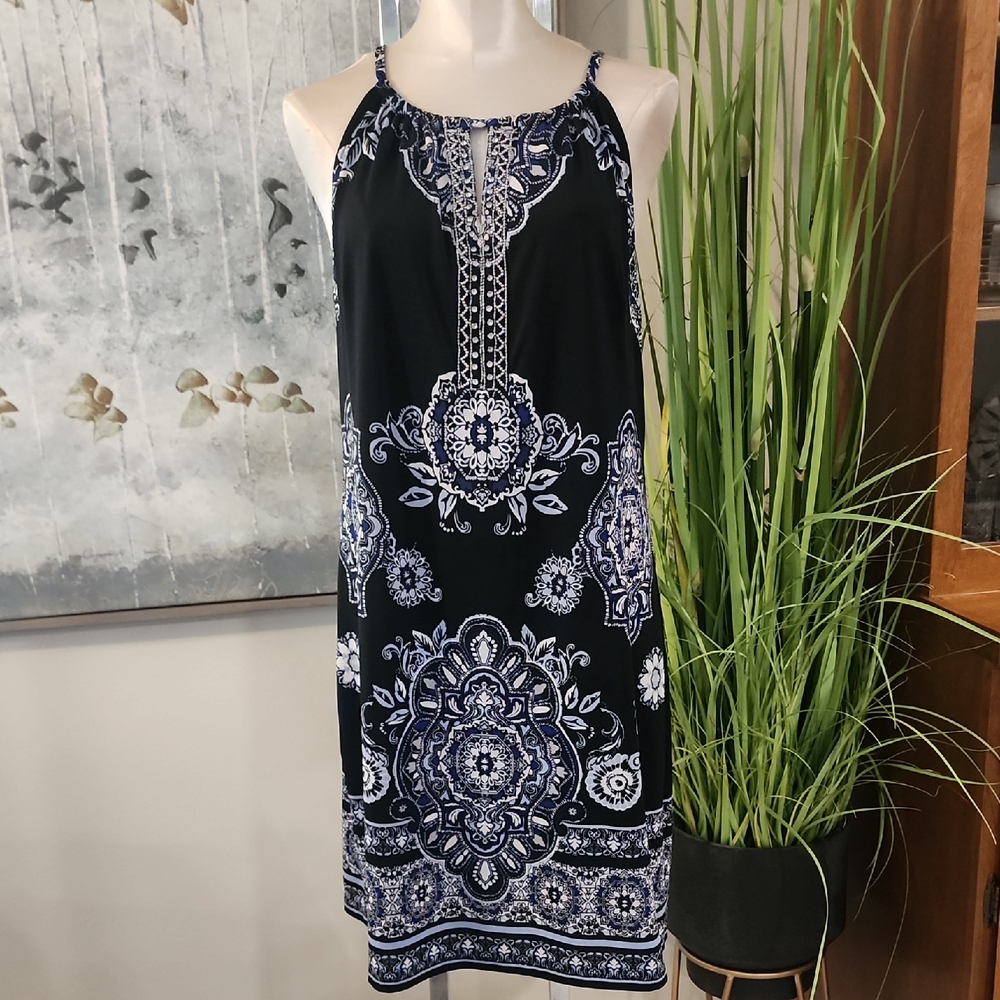 NWOT INC International Concepts Embellished Keyhole Sleeveless Dress Size Large